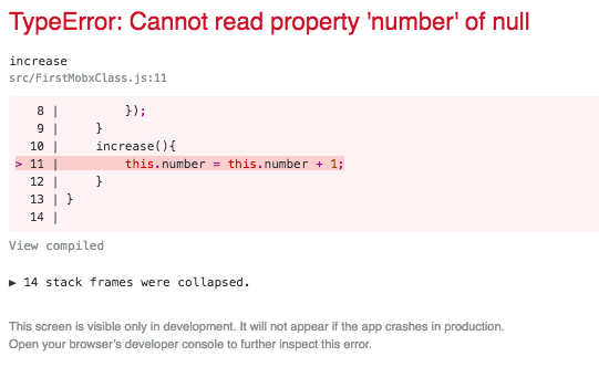 Error this==null