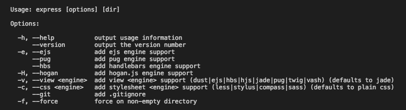 express-generator help