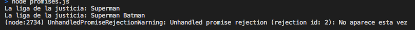 Promises error