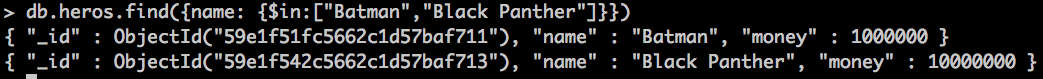 Multiple name choices example