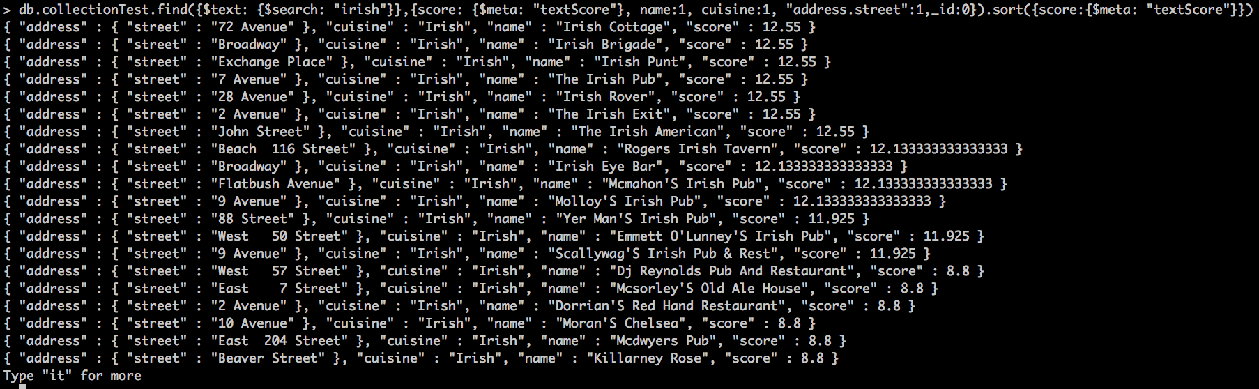 Example textScore